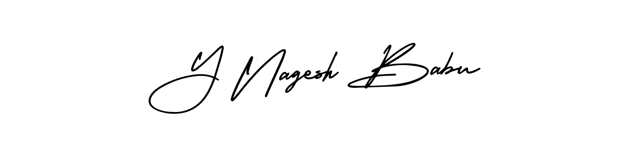 It looks lik you need a new signature style for name Y Nagesh Babu. Design unique handwritten (AmerikaSignatureDemo-Regular) signature with our free signature maker in just a few clicks. Y Nagesh Babu signature style 3 images and pictures png