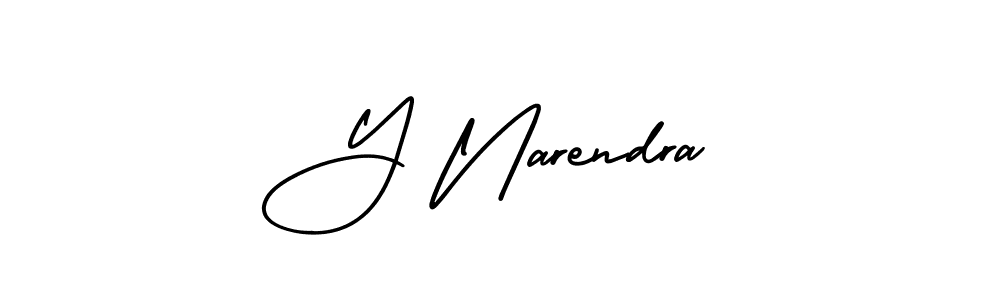 How to make Y Narendra signature? AmerikaSignatureDemo-Regular is a professional autograph style. Create handwritten signature for Y Narendra name. Y Narendra signature style 3 images and pictures png