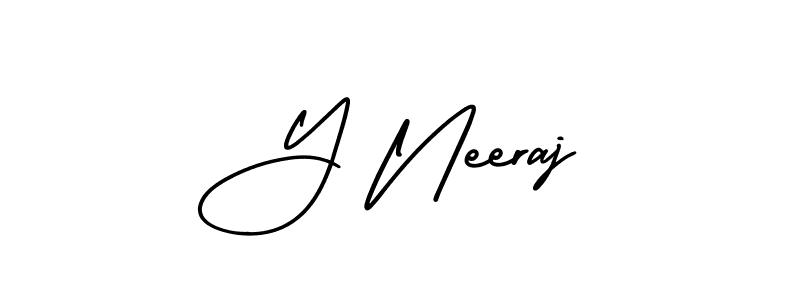 Also You can easily find your signature by using the search form. We will create Y Neeraj name handwritten signature images for you free of cost using AmerikaSignatureDemo-Regular sign style. Y Neeraj signature style 3 images and pictures png