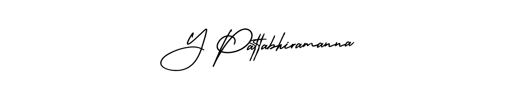 This is the best signature style for the Y Pattabhiramanna name. Also you like these signature font (AmerikaSignatureDemo-Regular). Mix name signature. Y Pattabhiramanna signature style 3 images and pictures png