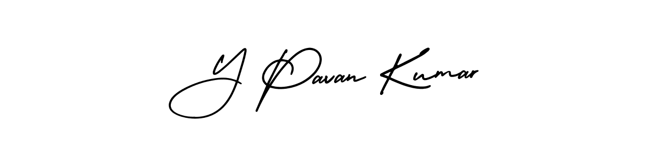 How to make Y Pavan Kumar name signature. Use AmerikaSignatureDemo-Regular style for creating short signs online. This is the latest handwritten sign. Y Pavan Kumar signature style 3 images and pictures png