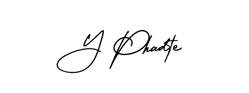 Similarly AmerikaSignatureDemo-Regular is the best handwritten signature design. Signature creator online .You can use it as an online autograph creator for name Y Phadte. Y Phadte signature style 3 images and pictures png