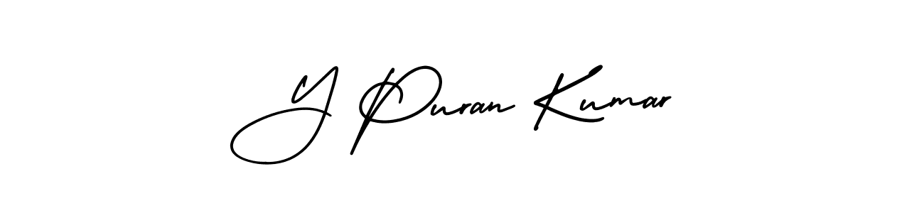 Also You can easily find your signature by using the search form. We will create Y Puran Kumar name handwritten signature images for you free of cost using AmerikaSignatureDemo-Regular sign style. Y Puran Kumar signature style 3 images and pictures png