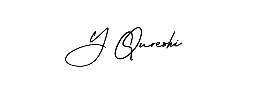 Also we have Y Qureshi name is the best signature style. Create professional handwritten signature collection using AmerikaSignatureDemo-Regular autograph style. Y Qureshi signature style 3 images and pictures png