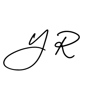 How to Draw Y R signature style? AmerikaSignatureDemo-Regular is a latest design signature styles for name Y R. Y R signature style 3 images and pictures png