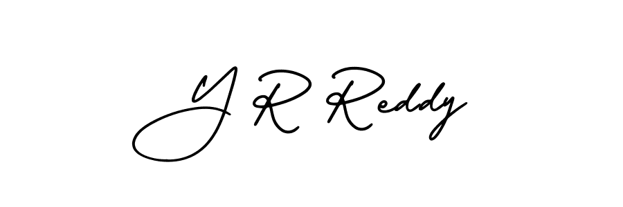 AmerikaSignatureDemo-Regular is a professional signature style that is perfect for those who want to add a touch of class to their signature. It is also a great choice for those who want to make their signature more unique. Get Y R Reddy name to fancy signature for free. Y R Reddy signature style 3 images and pictures png
