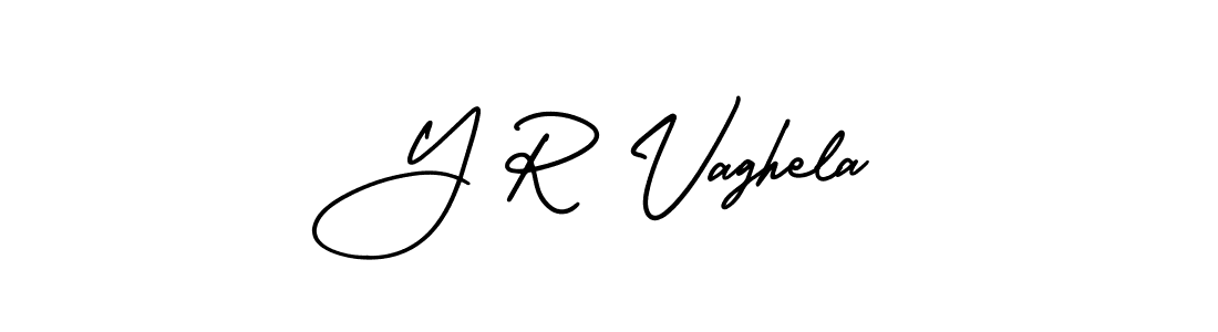 How to Draw Y R Vaghela signature style? AmerikaSignatureDemo-Regular is a latest design signature styles for name Y R Vaghela. Y R Vaghela signature style 3 images and pictures png