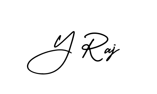 Create a beautiful signature design for name Y Raj. With this signature (AmerikaSignatureDemo-Regular) fonts, you can make a handwritten signature for free. Y Raj signature style 3 images and pictures png