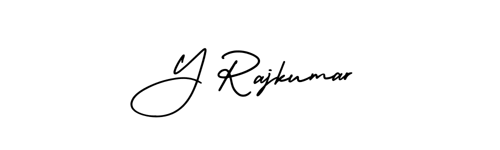 Similarly AmerikaSignatureDemo-Regular is the best handwritten signature design. Signature creator online .You can use it as an online autograph creator for name Y Rajkumar. Y Rajkumar signature style 3 images and pictures png