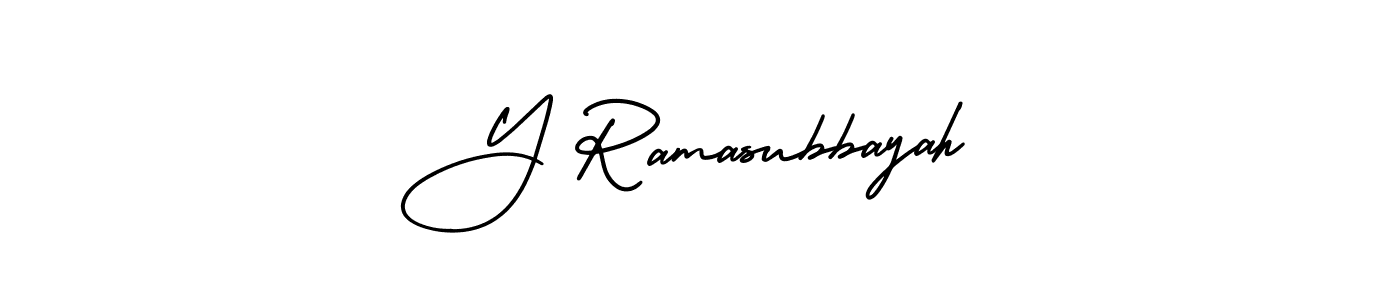 Also we have Y Ramasubbayah name is the best signature style. Create professional handwritten signature collection using AmerikaSignatureDemo-Regular autograph style. Y Ramasubbayah signature style 3 images and pictures png