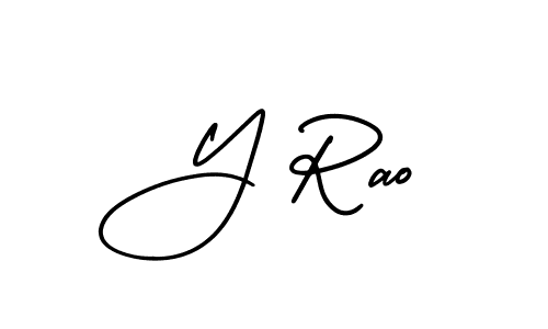 Also we have Y Rao name is the best signature style. Create professional handwritten signature collection using AmerikaSignatureDemo-Regular autograph style. Y Rao signature style 3 images and pictures png