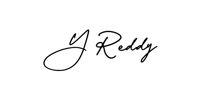 Use a signature maker to create a handwritten signature online. With this signature software, you can design (AmerikaSignatureDemo-Regular) your own signature for name Y Reddy. Y Reddy signature style 3 images and pictures png