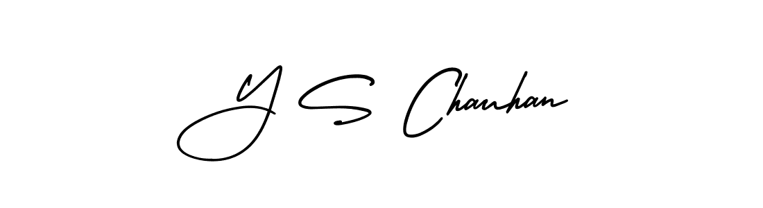Y S Chauhan stylish signature style. Best Handwritten Sign (AmerikaSignatureDemo-Regular) for my name. Handwritten Signature Collection Ideas for my name Y S Chauhan. Y S Chauhan signature style 3 images and pictures png