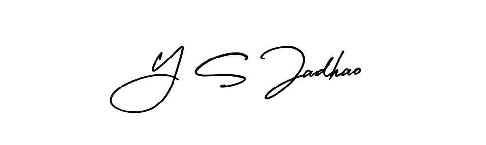 This is the best signature style for the Y S Jadhao name. Also you like these signature font (AmerikaSignatureDemo-Regular). Mix name signature. Y S Jadhao signature style 3 images and pictures png