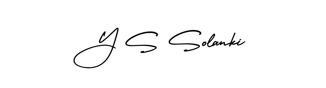 The best way (AmerikaSignatureDemo-Regular) to make a short signature is to pick only two or three words in your name. The name Y S Solanki include a total of six letters. For converting this name. Y S Solanki signature style 3 images and pictures png