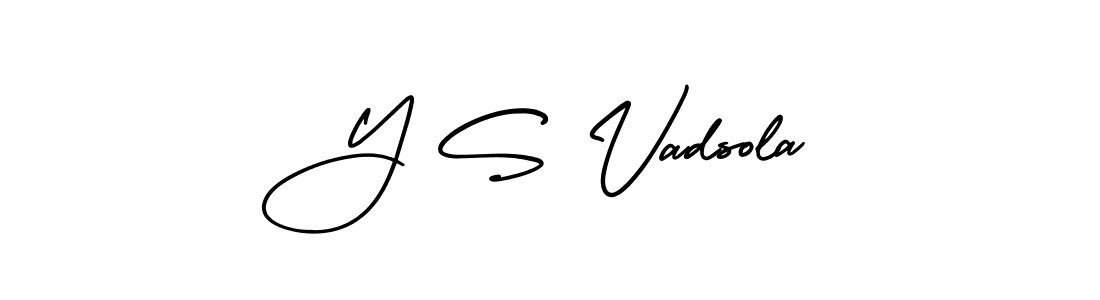 Design your own signature with our free online signature maker. With this signature software, you can create a handwritten (AmerikaSignatureDemo-Regular) signature for name Y S Vadsola. Y S Vadsola signature style 3 images and pictures png