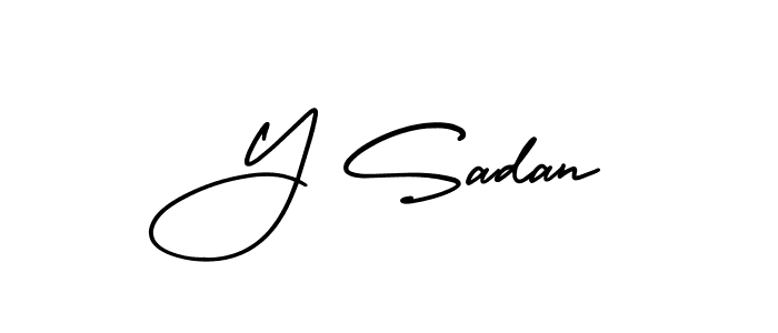 Also we have Y Sadan name is the best signature style. Create professional handwritten signature collection using AmerikaSignatureDemo-Regular autograph style. Y Sadan signature style 3 images and pictures png