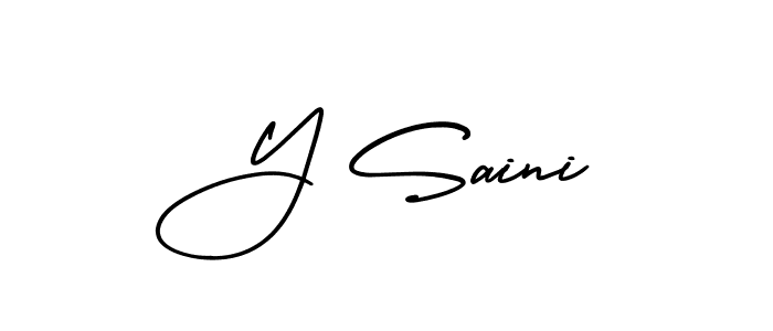 Make a beautiful signature design for name Y Saini. Use this online signature maker to create a handwritten signature for free. Y Saini signature style 3 images and pictures png