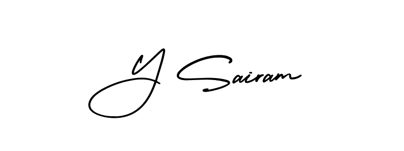 This is the best signature style for the Y Sairam name. Also you like these signature font (AmerikaSignatureDemo-Regular). Mix name signature. Y Sairam signature style 3 images and pictures png