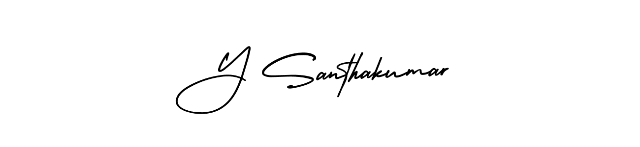 How to Draw Y Santhakumar signature style? AmerikaSignatureDemo-Regular is a latest design signature styles for name Y Santhakumar. Y Santhakumar signature style 3 images and pictures png
