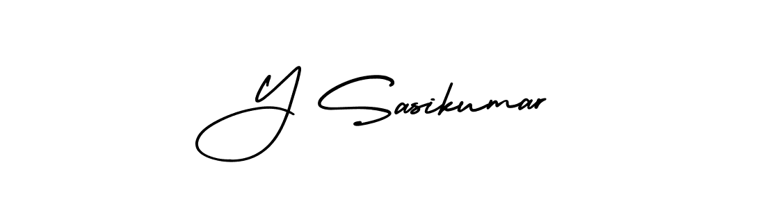 How to Draw Y Sasikumar signature style? AmerikaSignatureDemo-Regular is a latest design signature styles for name Y Sasikumar. Y Sasikumar signature style 3 images and pictures png