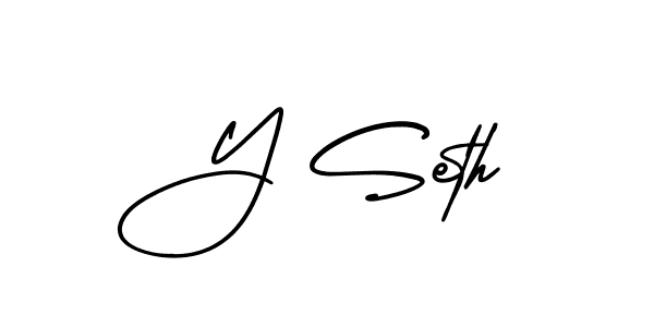 How to make Y Seth signature? AmerikaSignatureDemo-Regular is a professional autograph style. Create handwritten signature for Y Seth name. Y Seth signature style 3 images and pictures png