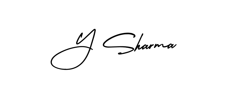 Also we have Y Sharma name is the best signature style. Create professional handwritten signature collection using AmerikaSignatureDemo-Regular autograph style. Y Sharma signature style 3 images and pictures png