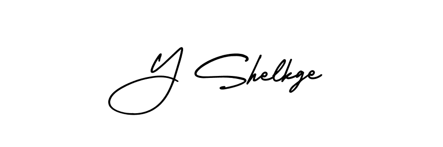 Use a signature maker to create a handwritten signature online. With this signature software, you can design (AmerikaSignatureDemo-Regular) your own signature for name Y Shelkge. Y Shelkge signature style 3 images and pictures png