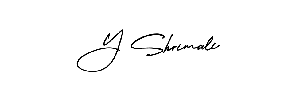 Create a beautiful signature design for name Y Shrimali. With this signature (AmerikaSignatureDemo-Regular) fonts, you can make a handwritten signature for free. Y Shrimali signature style 3 images and pictures png