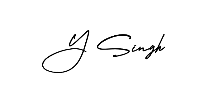 Y Singh stylish signature style. Best Handwritten Sign (AmerikaSignatureDemo-Regular) for my name. Handwritten Signature Collection Ideas for my name Y Singh. Y Singh signature style 3 images and pictures png