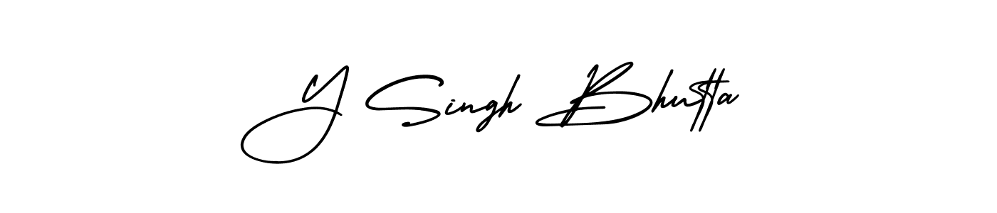 How to make Y Singh Bhutta signature? AmerikaSignatureDemo-Regular is a professional autograph style. Create handwritten signature for Y Singh Bhutta name. Y Singh Bhutta signature style 3 images and pictures png