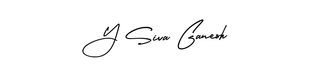 Use a signature maker to create a handwritten signature online. With this signature software, you can design (AmerikaSignatureDemo-Regular) your own signature for name Y Siva Ganesh. Y Siva Ganesh signature style 3 images and pictures png