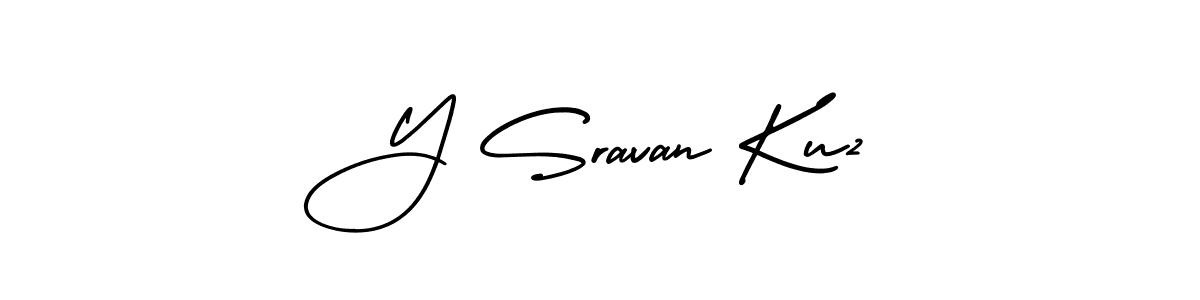 How to Draw Y Sravan Ku2 signature style? AmerikaSignatureDemo-Regular is a latest design signature styles for name Y Sravan Ku2. Y Sravan Ku2 signature style 3 images and pictures png