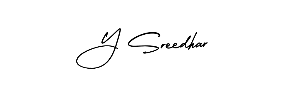 Use a signature maker to create a handwritten signature online. With this signature software, you can design (AmerikaSignatureDemo-Regular) your own signature for name Y Sreedhar. Y Sreedhar signature style 3 images and pictures png