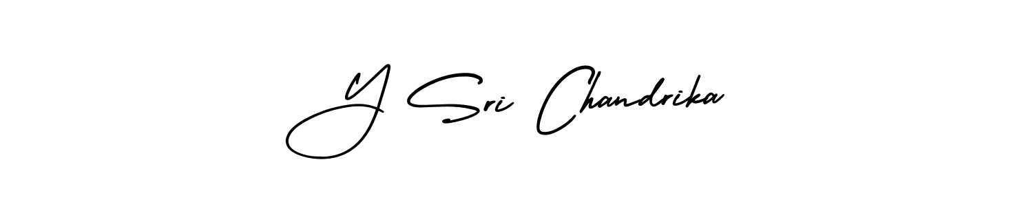 Design your own signature with our free online signature maker. With this signature software, you can create a handwritten (AmerikaSignatureDemo-Regular) signature for name Y Sri Chandrika. Y Sri Chandrika signature style 3 images and pictures png