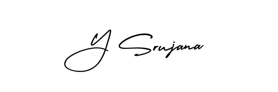 How to Draw Y Srujana signature style? AmerikaSignatureDemo-Regular is a latest design signature styles for name Y Srujana. Y Srujana signature style 3 images and pictures png