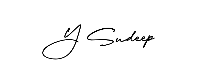 Make a beautiful signature design for name Y Sudeep. Use this online signature maker to create a handwritten signature for free. Y Sudeep signature style 3 images and pictures png