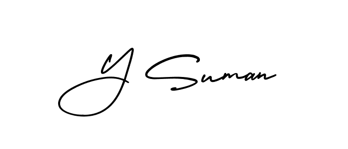 This is the best signature style for the Y Suman name. Also you like these signature font (AmerikaSignatureDemo-Regular). Mix name signature. Y Suman signature style 3 images and pictures png