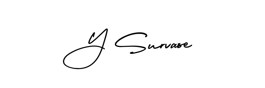 Make a beautiful signature design for name Y Survase. With this signature (AmerikaSignatureDemo-Regular) style, you can create a handwritten signature for free. Y Survase signature style 3 images and pictures png