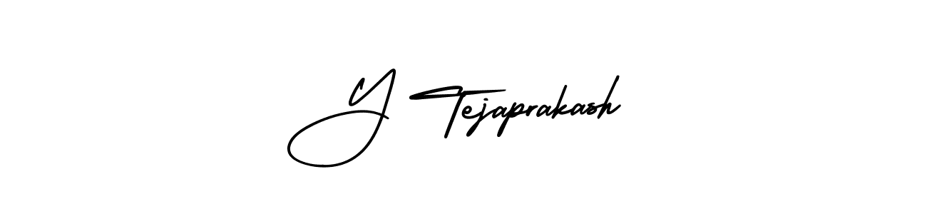 Y Tejaprakash stylish signature style. Best Handwritten Sign (AmerikaSignatureDemo-Regular) for my name. Handwritten Signature Collection Ideas for my name Y Tejaprakash. Y Tejaprakash signature style 3 images and pictures png
