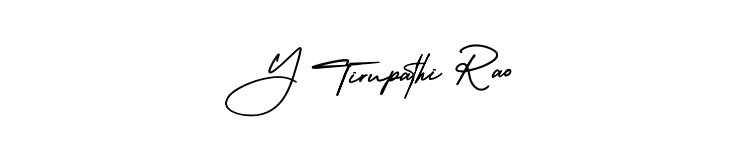 Use a signature maker to create a handwritten signature online. With this signature software, you can design (AmerikaSignatureDemo-Regular) your own signature for name Y Tirupathi Rao. Y Tirupathi Rao signature style 3 images and pictures png