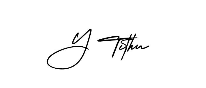Once you've used our free online signature maker to create your best signature AmerikaSignatureDemo-Regular style, it's time to enjoy all of the benefits that Y Tithu name signing documents. Y Tithu signature style 3 images and pictures png