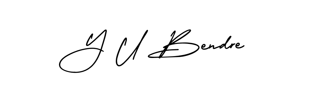 How to make Y U Bendre signature? AmerikaSignatureDemo-Regular is a professional autograph style. Create handwritten signature for Y U Bendre name. Y U Bendre signature style 3 images and pictures png