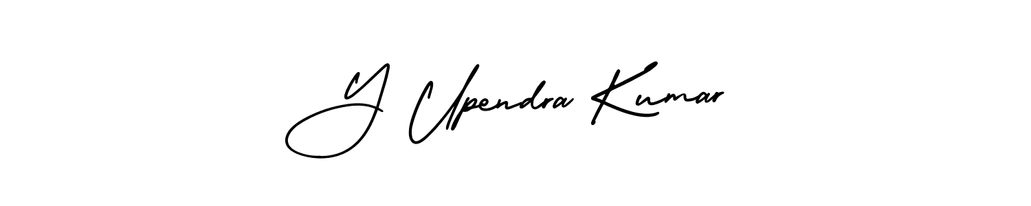 How to make Y Upendra Kumar signature? AmerikaSignatureDemo-Regular is a professional autograph style. Create handwritten signature for Y Upendra Kumar name. Y Upendra Kumar signature style 3 images and pictures png