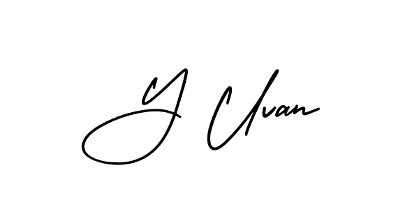 Best and Professional Signature Style for Y Uvan. AmerikaSignatureDemo-Regular Best Signature Style Collection. Y Uvan signature style 3 images and pictures png