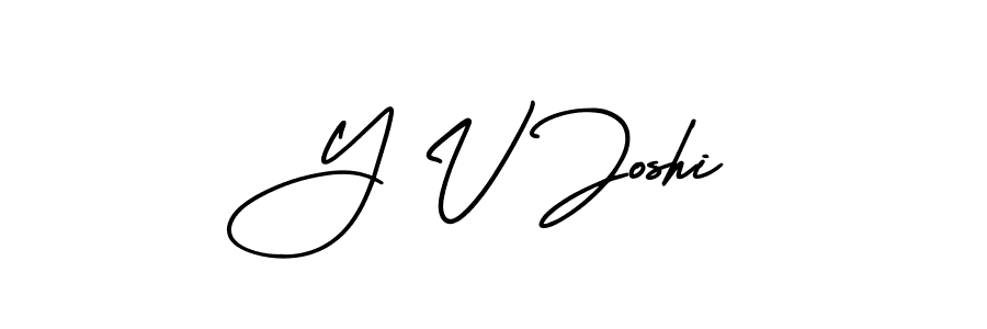 How to make Y V Joshi signature? AmerikaSignatureDemo-Regular is a professional autograph style. Create handwritten signature for Y V Joshi name. Y V Joshi signature style 3 images and pictures png
