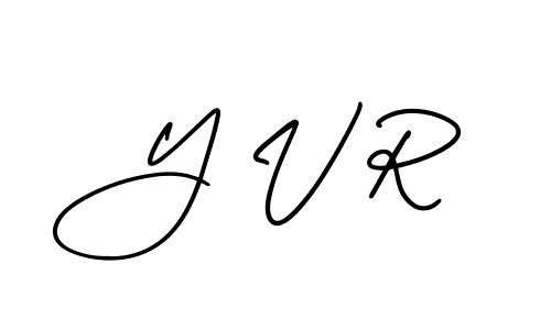 It looks lik you need a new signature style for name Y V R. Design unique handwritten (AmerikaSignatureDemo-Regular) signature with our free signature maker in just a few clicks. Y V R signature style 3 images and pictures png