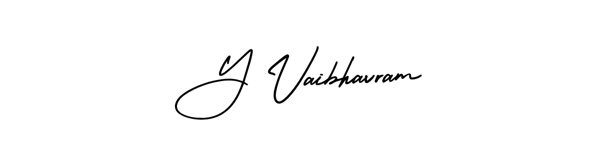 How to make Y Vaibhavram signature? AmerikaSignatureDemo-Regular is a professional autograph style. Create handwritten signature for Y Vaibhavram name. Y Vaibhavram signature style 3 images and pictures png