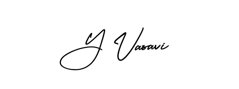 It looks lik you need a new signature style for name Y Vasavi. Design unique handwritten (AmerikaSignatureDemo-Regular) signature with our free signature maker in just a few clicks. Y Vasavi signature style 3 images and pictures png