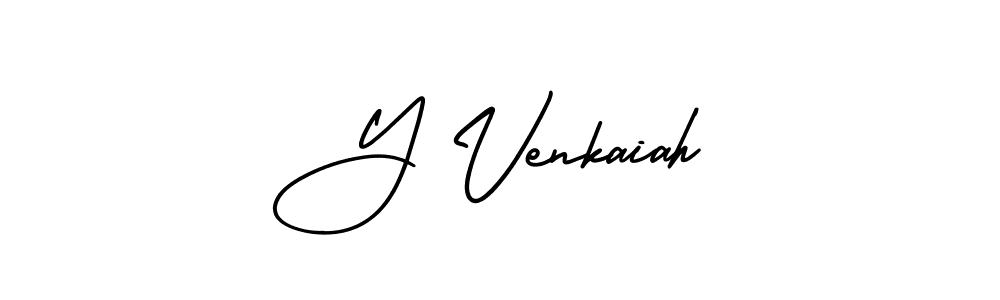 This is the best signature style for the Y Venkaiah name. Also you like these signature font (AmerikaSignatureDemo-Regular). Mix name signature. Y Venkaiah signature style 3 images and pictures png